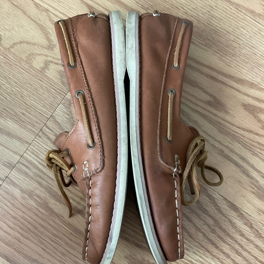 G.H. Bass & Co. Anchor Leather Boater Size 7.5 Original Box - Picture 6 of 11
